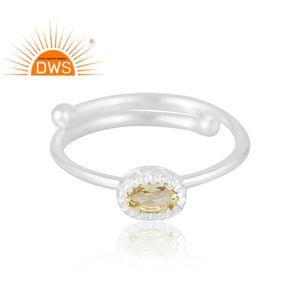 Anillo de piedras preciosas de topacio limón Natural de Plata de Ley 925 más vendido, joyería personalizada para mujer, regalo para ella - Product Image 3