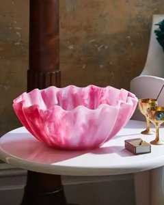 ชามไม้เคลือบอีพ็อกซี่เรซิ่นสีชมพูสดใสลายวน พร้อมฐานสีส้มตัดกัน เพิ่มเสน่ห์ให้โต๊ะอาหารอย่างน่ารัก - Product Image 6