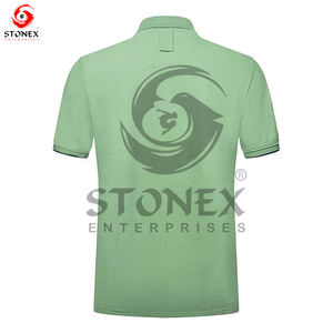 เสื้อโปโลแขนสั้นของผู้ชายดีไซน์แบบกำหนดเองสำหรับฤดูร้อนเสื้อโปโลผ้าฝ้าย100% PK ที่มีคุณภาพสูงถักสีทึบกำหนดเองการ์ตูน Ani - Product Image 6