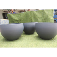 Set Pot Dekoratif Fiberglass Ukiran Tangan Merah Tua Mengkilap, Tahan Banting, Ringan, Untuk Penggunaan Dalam/Luar Ruangan, Rumah, Taman, Hotel, Mal