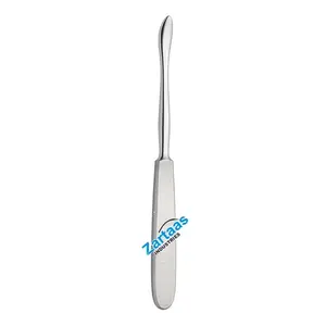 Elevador periosteal para cirurgia óssea em aço inoxidável, elevador para dentistas, Langenbeck, 7 mm, 19,0 cm