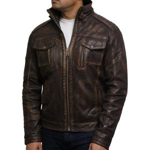 Veste en cuir d'agneau pour homme de haute qualité, cuir d'agneau véritable, vêtements décontractés et tendance - Product Image 1