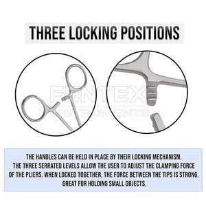 คีมห้ามเลือดเครื่องมือผ่าตัดพื้นฐานแบบตรงและโค้งทำจากสเตนเลสสตีล - Product Image 2