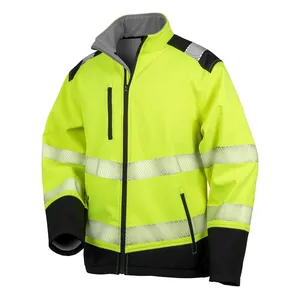 Sweat-shirts et sweats à capuche promotionnels personnalisés en softshell imprimable et résistant à la déchirure pour vêtements de travail de sécurité - Product Image 4