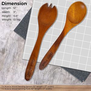 Large Size High Quality Wooden Cutlery Set for Kitchen <b>Essentials</b> Tool Set including Wooden Spoons for Weddings Direct India - Product Image 2