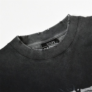 Camiseta con estampado DTG para hombre, ropa de calle, camisetas de algodón 100% de Hip Hop lavadas con piedra de gran tamaño, camiseta Vintage con gráfico personalizado - Product Image 3