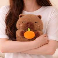 Peluche Capybara Orange de 8 Pouces avec Rembourrage en Coton PP 144g Fabriquée dans Ma Boutique pour les Enfants de 8 à 13 Ans Unisexe
