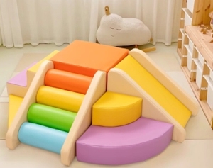 Thiết bị chơi trong nhà chất lượng cao dành cho trẻ em, đồ chơi vận động mềm mại, bộ chơi mềm mại cho trẻ em, sân chơi mềm nhỏ - Product Image 2