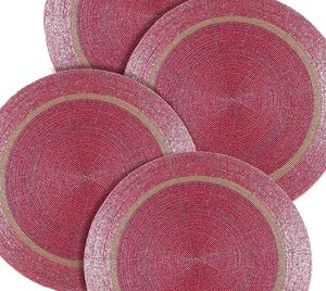 Best Theme Design Rounded Tableware Decorative <b>Placemat</b> Glass <b>Beads</b> for Parties & Other Functions for Parties & Other Functions - Product Image 6