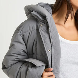 Proveedor Mayorista de Chaquetas de Moda para Mujer, Abrigo de Invierno Ligero y Cálido / Precio de Fábrica, Chaqueta Bomber Personalizada para Mujer, Ropa Urbana OEM - Product Image 5