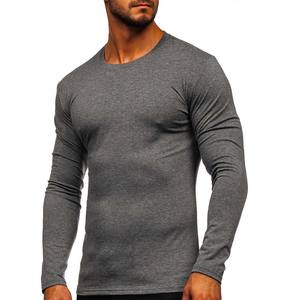 เสื้อเชิ้ตแขนยาวสำหรับผู้ชายเสื้อเชิ้ตลำลองสีเทาเข้ม - Product Image 3