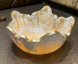 Handmade <b>Disposable</b> Eco-Friendly Resin Polished Serving <b>Bowl</b> Dinnerware for Restaurants Home Hotel Decor - Product Image 1