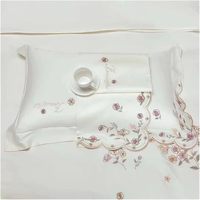 1800TC 100% coton Super qualité luxe literie fleurs housse de couette ensemble plat/drap-housse taies d'oreiller