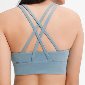 Custom Service Women Activewear Medium Support Seamless Sports <b>Bra</b> Gym Yoga <b>Open</b> Back Ladies Sports <b>Bra</b> for Women - Product Image 5