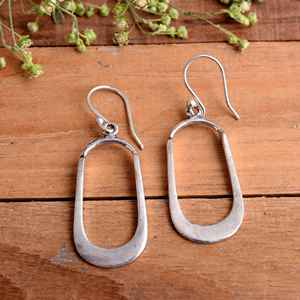 Pendientes de Aro de Plata de Ley Hechos a Mano de Lujo |   Regalo para Bodas y Fiestas - Product Image 1