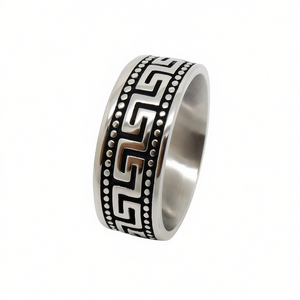Bague de motard vintage pour homme en acier inoxydable argenté, tailles 7-13, SR62, style plaqué or 18 carats, tendance, du vendeur américain - Product Image 2