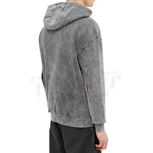 Acid Wash Hoodie Hombres Oversized Pullover Heavyweight Sudadera Vintage Streetwear Unisex Hoodie - Product Image 4