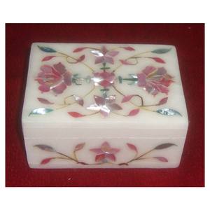 Nuevas cajas exclusivas con incrustaciones de mármol hechas a mano y pulidas para decoración del hogar y joyeros - Product Image 1