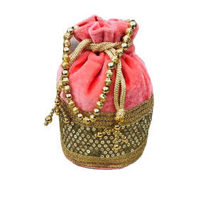 Velvet Embroidery Designed <b>Potli</b> <b>Bags</b> for Women - Product Image 1