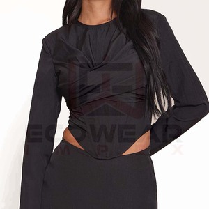 Último diseño de blusa para mujer, blusa floral para fiesta, blusa de color sólido para mujer - Product Image 5