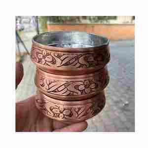 ชามผสมทองแดงหนักชามโบว์ลิ่งงานฝีมือทำจากทองแดงชามผสมคุณภาพสูงส่งออก - Product Image 3