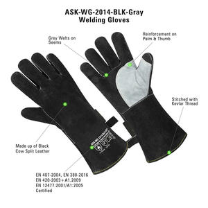 Gants de soudage en cuir d'usine personnalisables Résistance aux coupures longue durée Résistance au feu Antidérapant Résistant aux vibrations-Sécurité pour la sécurité - Product Image 5