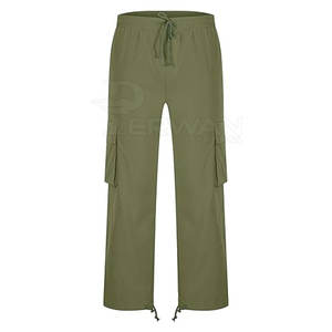 กางเกงคาร์โก้ผู้ชายเอวสูงผ้าคอตตอนแบบ100% กางเกงแฟชั่นระบายอากาศได้ดี - Product Image 6