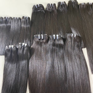 Extensions de cheveux lisses en cheveux vierges de 30 pouces, trame double, couleur parfaite, Timehair Vietnam, fabrication mécanique - Product Image 1