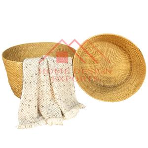 Cesta de ropa de diseño de ratán de dos tonos naturales para decoración del hogar último diseño cesta de ratán para organizador de ropa superventas - Product Image 6