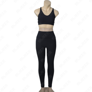Ensemble de sport et de yoga côtelé sans couture 2 pièces de haute qualité 2026 personnalisé pour femme - Product Image 6