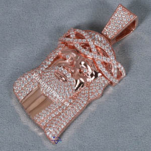 Último colgante de Hip Hop de Plata de Ley 925 con diseño único a la moda adornado con diamantes de moissanita con claridad VVS - Product Image 5