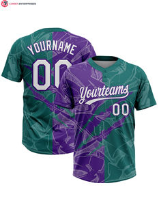 Uniforme de baseball Maillot à deux boutons sur mesure pour les équipes Vêtements de sport respirants - Product Image 1