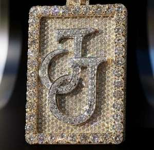 Collier avec plaque de nom personnalisée, chaînes cubaines, alliage plaqué rhodium, pendentif en zircon, bijoux classiques personnalisés, cadeau d'anniversaire - Product Image 3