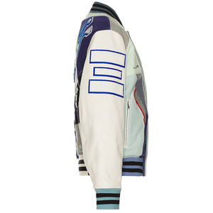 Veste universitaire pour hommes personnalisable de coupe régulière veste universitaire Letterman à blocs de couleurs avec emballage personnalisé - Product Image 3