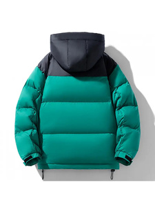 Wholesale Custom <b>Men's</b> <b>Puffer</b> <b>Jacket</b> New Design Fashion Quilted Bomber <b>Jacket</b> Hood <b>White</b> Waterproof Bubble Leather Plus Size - Product Image 4