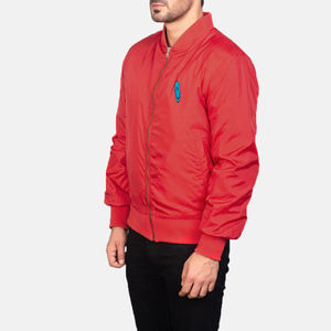 Meilleur fournisseur, offre de logo personnalisé, blouson bombardier à col montant pour hommes, top ventes, rue, hiver, toile, tissu, logo à l'avant - Product Image 2
