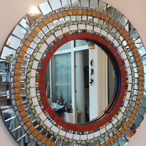Espejo de mosaico. Espejo circular mosaico - Product Image 1