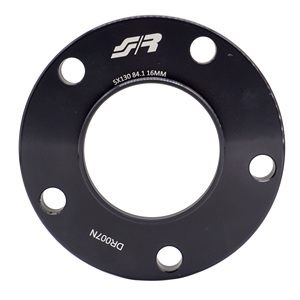 2 entretoises en aluminium noir 16mm 5x130 centrées 84.1 - Product Image 2
