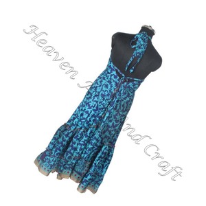 Exportateur de vêtements pour femmes Robe longue en soie vintage pour femmes Robe de soirée élégante sans manches pour femmes Robe Maxi Ibiza Soirée Out - Product Image 4