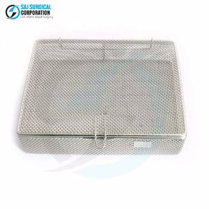 Cesta de Malla Fina Manual con Tapa, Contenedor de Acero Inoxidable de Grado Médico para un Manejo y Almacenamiento Seguro de Instrumentos - Product Image 1