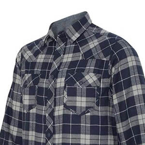 Camisa de Franela Sólida de Manga Larga Personalizada al por Mayor para Hombre, Ropa de Lujo de Moda Urbana, 100% Algodón para Verano - Product Image 4