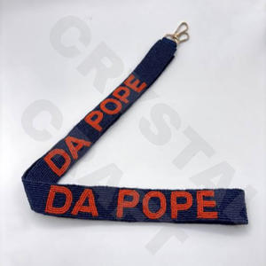 CRYSTAL CRAFT Color personalizado Estilo DE LA India Cuentas de cristal Monedero Correa con logotipo personalizado para bolsos - Product Image 1