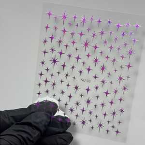 Adesivi per Unghie A10jet Star Design Celestiale Foglio SU-33 Gel Sottile Lucido per Decorazione Unghie - Product Image 3