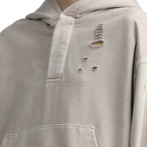 Alta calidad Streetwear Tamaño personalizado al por mayor Sudaderas con capucha desgastadas Ropa de moda Hombres Sudaderas con capucha desgastadas - Product Image 6