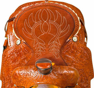 La mejor calidad Western Barrel Racing Horse Saddle Tack Western Pleasure Trail Cowboy Leather Tack Horse Barrel Saddle - Product Image 3
