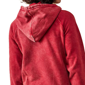 Sweats à capuche oversize pour femmes, lavage à l'acide, impression personnalisée, logo sur le devant, patchwork, design délavé, broderie, hiver - Product Image 4