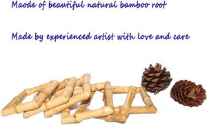 Rond de serviette en bambou fait à la main rond de serviette naturel pour la décoration de fête réunions de famille ajouter une touche élégante votre table à manger - Product Image 4