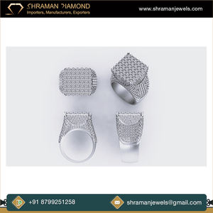 แหวนเพชรโมอิสสีเงิน925ชุบทองแบบกำหนดเองสำหรับงานแต่งงานและการหมั้นของขวัญเพชรโมอิสซาไนต์สุดหรูสำหรับผู้ชาย - Product Image 2