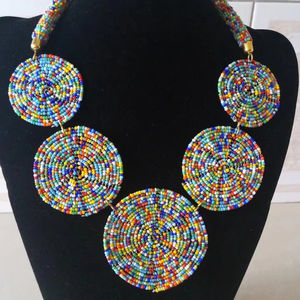 Hot Selling Multi-layers Necklaces Bohemian <b>Millet</b> Beads Chain Handmade Necklace for Women Accessories Statement Necklace - Product Image 1