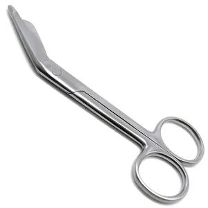 Custom Made Knowles Bandage Scissors Alemão Aço Inoxidável Serrilhada Angled Shank Tesoura Médica 5.5"